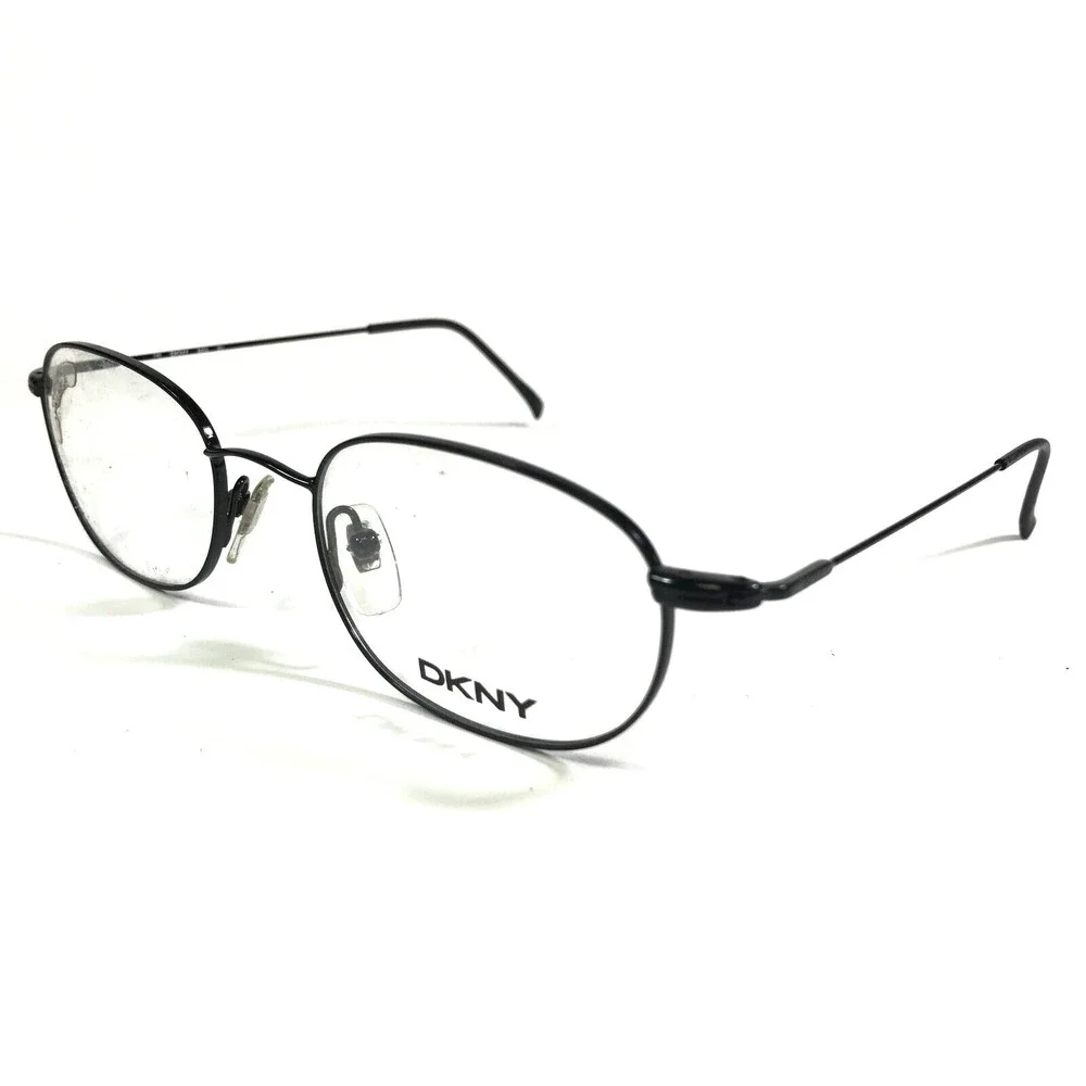 DKNY Eyeglasses Frames 6404 001 Black Round Oval Full Wire Rim 50-19-140